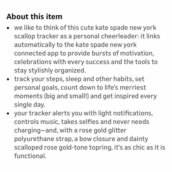 Kate Spade Glitter Activity Tracker Sleep Monitor Dark Pink Purple NWT $98 NEW - Picture 9 of 12